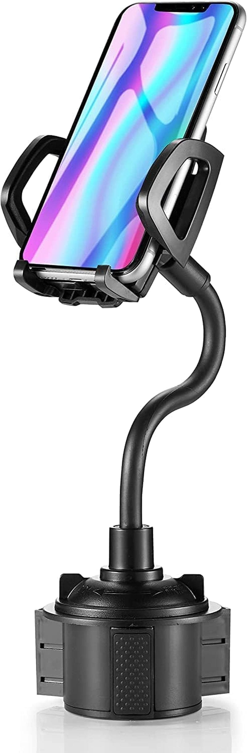 Car Cup Holder Mount with 360° Rotation Adjustable Gooseneck,Car Phone Holder Mount for All Smartphones Cup Holder Cell Phone Automobile Cradles