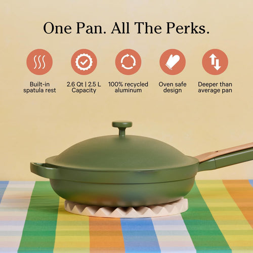 Elevate Your Culinary Skills with the Always Pan 2.0 - Versatile 10.5" Nonstick Ceramic Cookware in Stylish Sage!