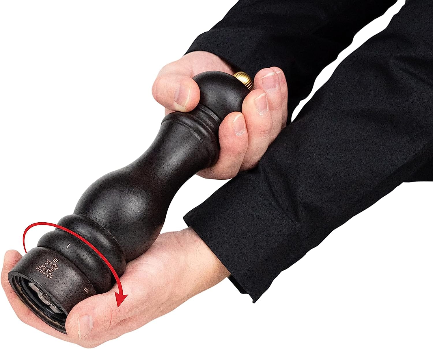 Experience Culinary Excellence with the Paris U'Select Adjustable Pepper Mill - 22 cm in Rich Chocolate Beechwood, Crafted in France