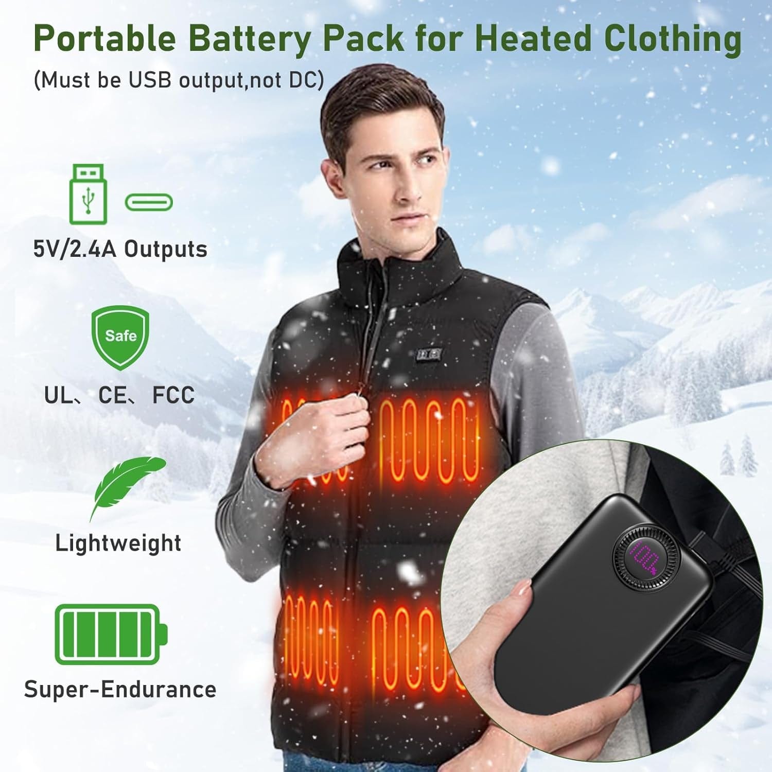 Ultra-Fast 10000mAh Power Bank with Built-in Cables - 22.5W Max Portable Charger, 4 Outputs & 2 Inputs, Perfect for iPhone, Android & iPad (Pearl Black)